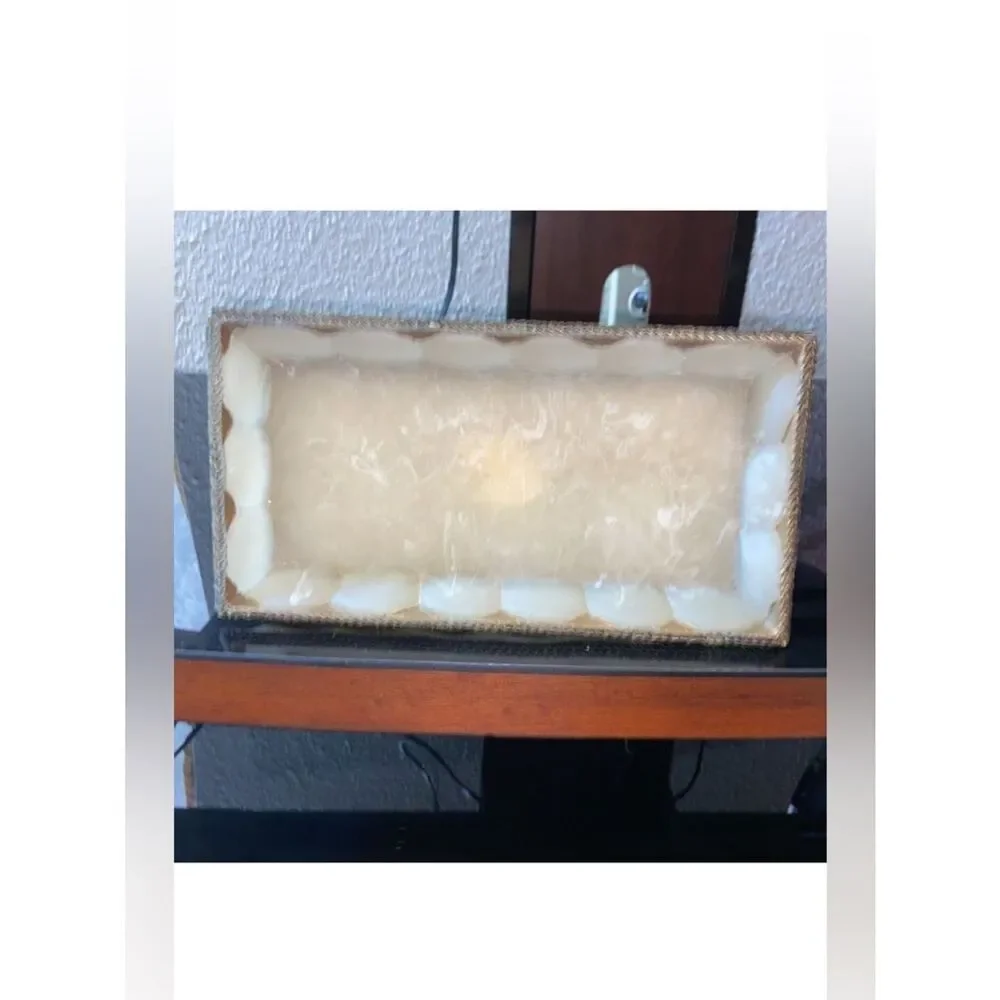 Vintage Elegant Gold and Cream Decorative Tray